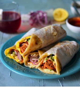 chicken kathi roll